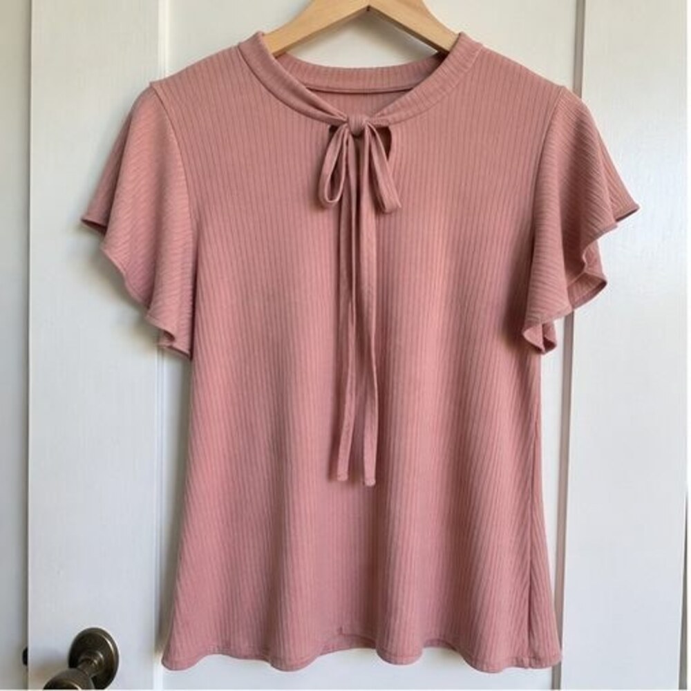 Blush Button Blouse